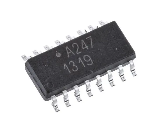 63-4972-44 Broadcom, ACPL-247-500E DC Input Transistor Output Quad Optocoupler, Surface Mount, 16-Pin SOIC ACPL-247-500E