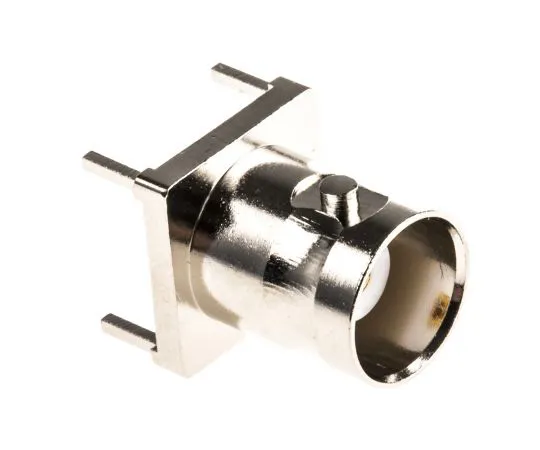 63-4981-07 Amphenol Straight 50Ω PCB Mount BNC Connector, jack, Nickel, Through Hole Termination B6251F1-NT3G-50