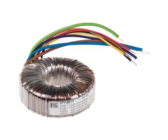 63-4937-58 2 Output Toroidal Transformer, 80VA, 2 x 15V ac 671-9117