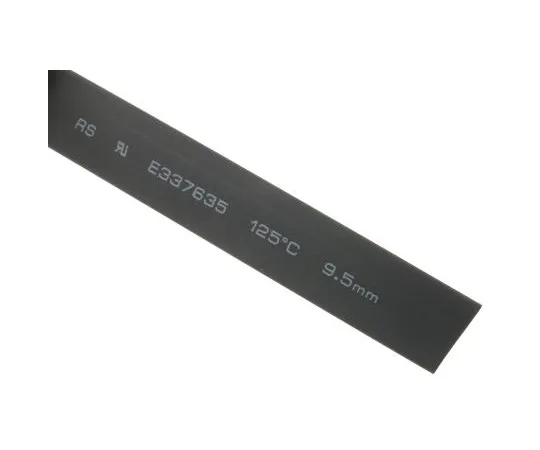 63-4979-52 RS Black No Heat Shrink Tubing 9.5mm Sleeve Dia. x 6m Length 2:1 Ratio 700-4658