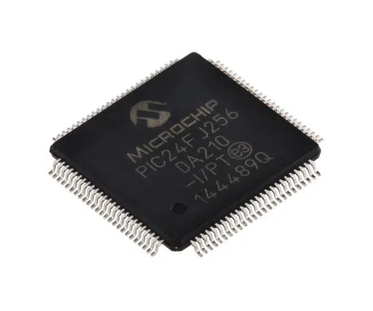 63-5009-26 Microchip, 16bit PIC Microcontroller, 32MHz, 256 kB Flash, 100-Pin TQFP PIC24FJ256DA210-I/PT