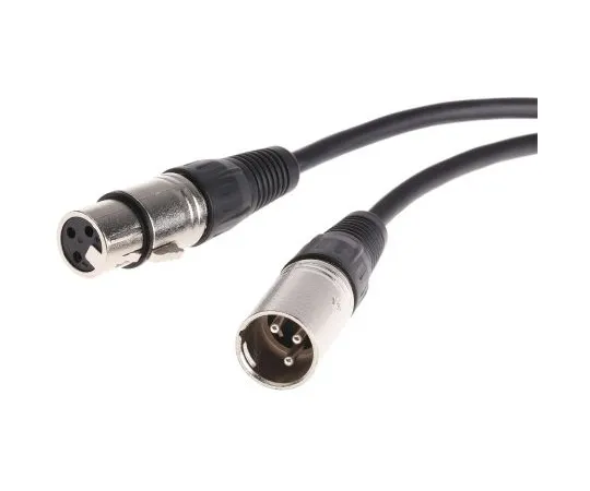 63-5047-56 RS PRO XLR Cable Assembly 1m Black Female XLR to Male XLR 742-4488