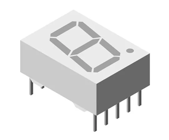 63-4993-22 TDSR1360 Vishay 7-Segment LED Display, CC Red 3.6 mcd RH DP 13mm TDSR1360