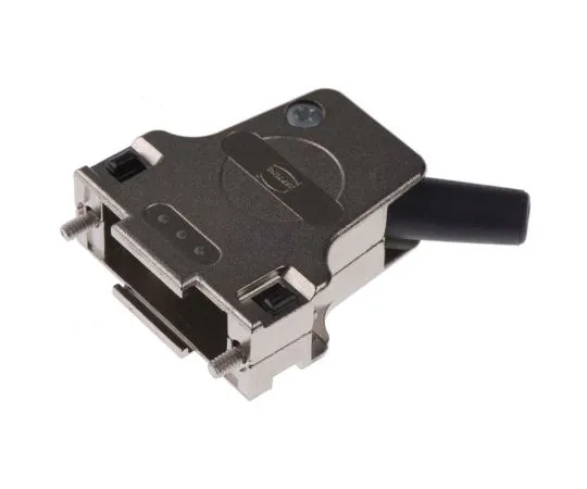 63-4970-75 Harting D-sub Series Metal Right Angle D-sub Connector Backshell, 15 Way, Strain Relief 9670150334