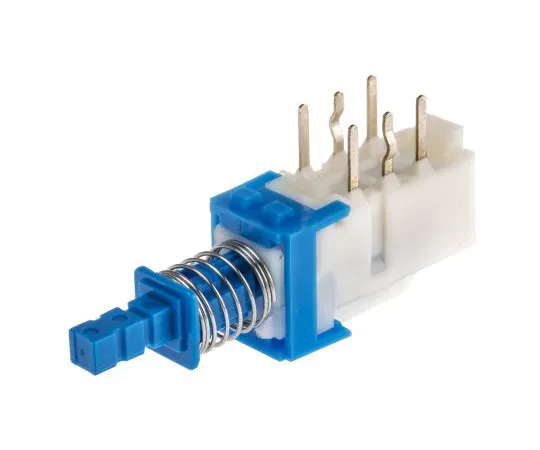 63-5066-81 Alps Electric Double Pole Double Throw (DPDT) Latching Push Button Switch, PCB, 30V dc SPUN191600