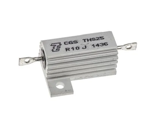 63-5061-35 TE Connectivity THS25 Series Aluminium Ho***d Solder Lug Wire Wound Panel Mount Resistor, 100mΩ ±5% 25W THS25R10J