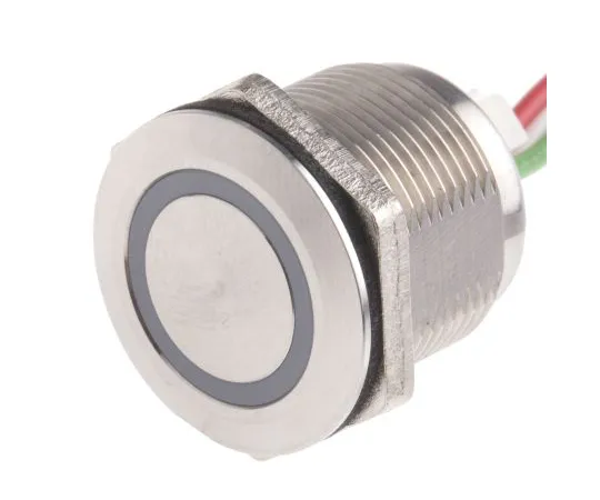 63-5135-65 Push Button Touch Switch, Momentary, NO ,Illuminated, Blue, IP68 Brass, 5 → 30V dc 823-2750