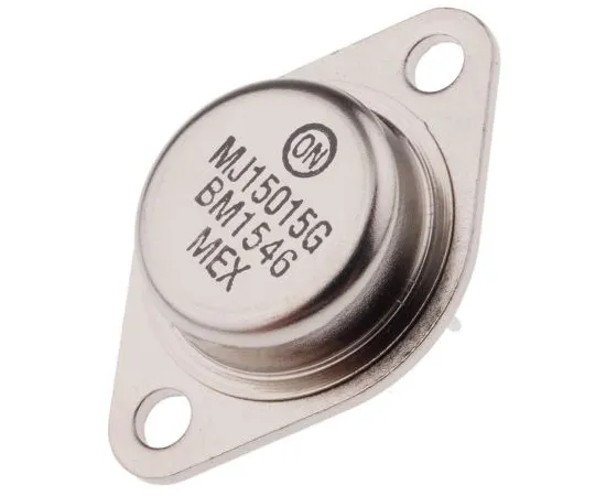63-5090-02 ON Semi MJ15015G NPN Transistor, 15 A, 120 V, 2-Pin TO-204AA MJ15015G