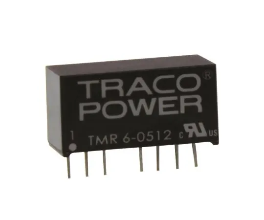 63-5064-39 TRACOPOWER TMR 6 6W Isolated DC-DC Converter Through Hole, Voltage in 4.5 → 9 V dc, Voltage out 12V dc TMR 6-0512