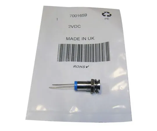 63-4977-73 RS PRO Blue Indicator, 2 V dc, 8mm Mounting Hole Size, Lead Pins Termination, IP67 700-1659