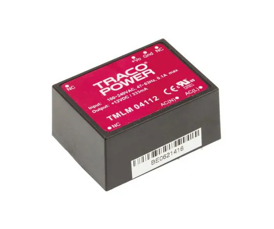 63-4988-47 TRACOPOWER 4W 1 Output Embedded Switch Mode Power Supply SMPS, 333mA, 12V dc Encapsulated TMLM 04112