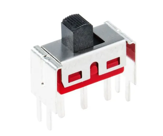 63-5036-33 PCB Slide Switch Single Pole Double Throw (SPDT) Latching 5 A @ 28 V dc Top 734-7303