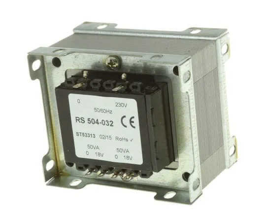 63-6679-87 RS PRO 100VA 2 Output Chassis Mounting Transformer, 18V ac 504-032