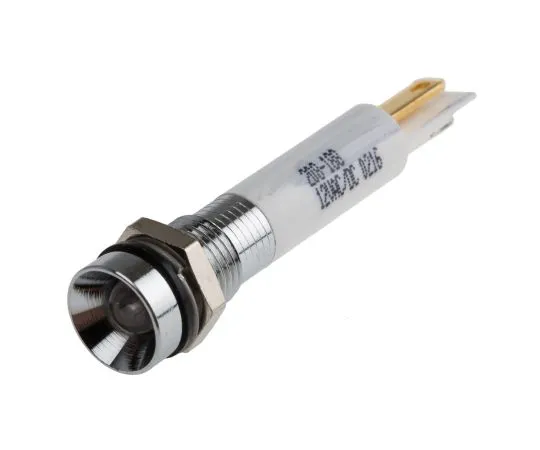 63-6584-84 RS PRO White Indicator, 12 V, 8mm Mounting Hole Size, Solder Tab Termination, IP67 208-188