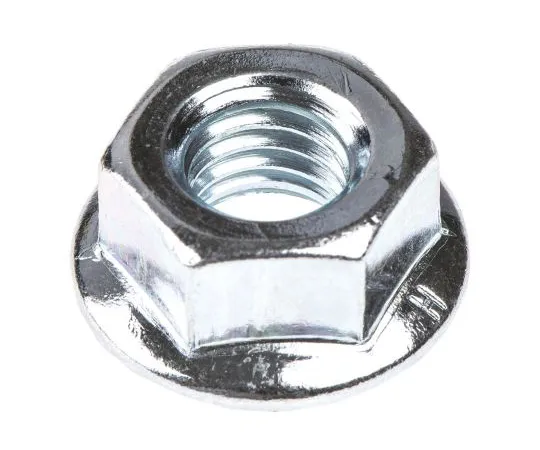 63-6609-73 17.9mm Bright Zinc Plated Steel Hex Flanged Nut, M8 275-557