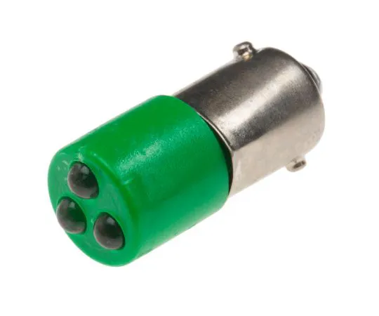63-6583-21 RS PRO Green Cluster LED Indicator, 130 V ac, 25 x 10mm Mounting Hole Size, Ba9s Termination 206-362