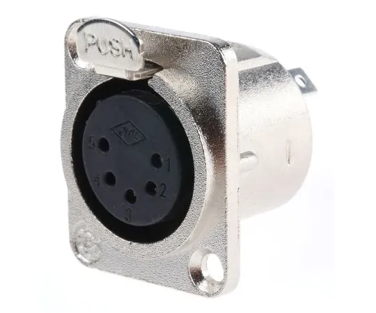 63-6654-01 RS PRO Panel Mount XLR Connector, Female, 5 Way 458-046