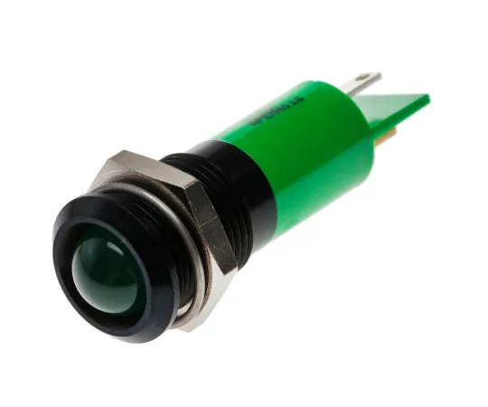 63-6582-95 RS PRO Green Indicator, 24 V ac/dc, 14mm Mounting Hole Size, Solder Tab Termination 206-053
