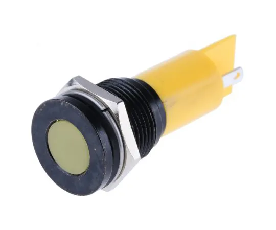 63-6585-06 RS PRO Yellow Indicator, 24 V ac/dc, 16mm Mounting Hole Size, Solder Tab Termination 208-324
