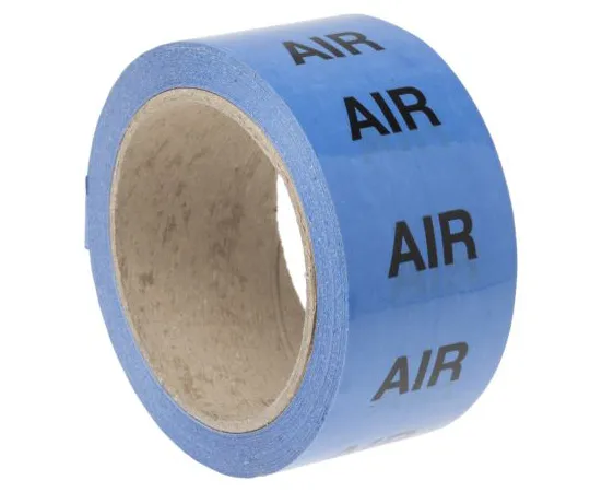 63-6720-04 RS PRO Blue PP, Vinyl Pipe Marking Tape, text Air, Dim. W 50mm x L 33m 711-429