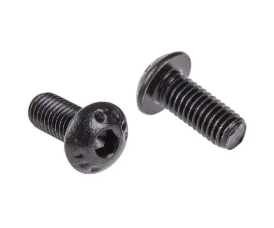63-6612-71 RS PRO M5 x 12mm Hex Socket Button Screw Black, Self-Colour Steel 281-265