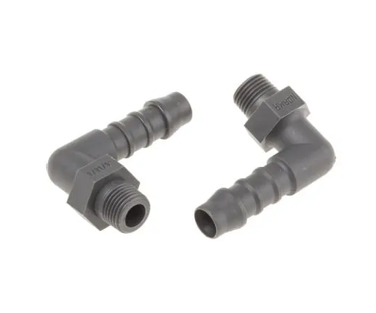63-6729-38 Elbow Male Hose Coupling 1/8in, 1/8 in BSP Male, Nylon 795-247
