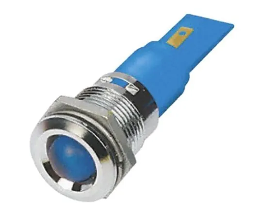 63-6583-42 RS PRO Blue Indicator, 110 V ac, 22mm Mounting Hole Size, Solder Tab Termination, IP67 206-665