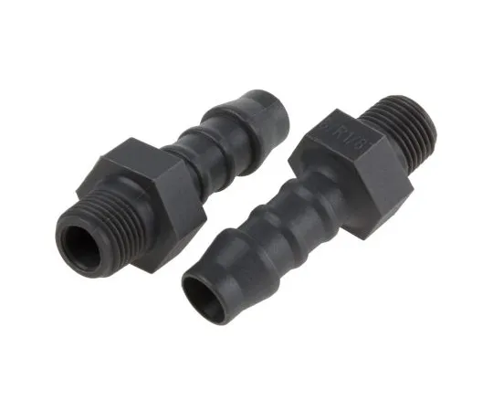 63-6729-28 Straight Male Hose Coupling 1/8in Adaptor, 1/8 in BSP Male, Nylon 795-130