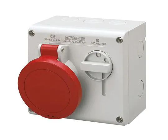 63-6988-51 RS PRO Switchable IP44 Industrial Interlock Socket 3P+N+E, Earthing Position 6h, 32A, 400 V 125-4434