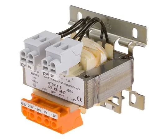 63-6900-06 RS PRO 25VA Isolation Transformer, 15 → 400V ac Primary, 2 x 12V ac Secondary 123-5697