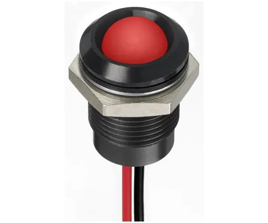 63-7021-25 RS PRO Red Indicator, 12 V dc, 14mm Mounting Hole Size, Lead Wires Termination, IP67 130-2273