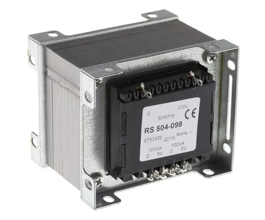 63-6680-01 RS PRO 200VA 2 Output Chassis Mounting Transformer, 6V ac 504-098