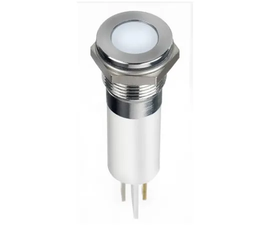 63-6950-67 RS PRO White Indicator, 24 V dc, 12mm Mounting Hole Size, Faston, Solder Lug Termination, IP67 124-6426