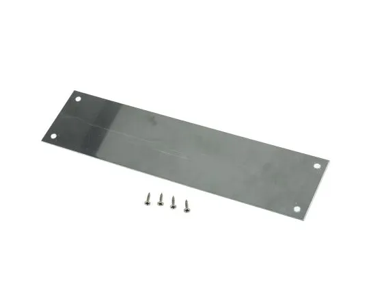 63-6624-68 Stainless Steel Screw Mounted Push Plate, 300 x 75mm 379-680