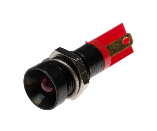 63-6583-03 RS PRO Red Indicator, 2 V dc, 8mm Mounting Hole Size, Solder Tab Termination 206-126