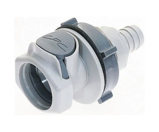 63-7321-55 Straight Male Hose Coupling Coupling Body - Valved, Panel Mount, PP HFCD161212