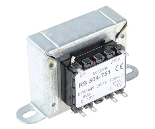 63-6680-82 RS PRO 12VA 2 Output Chassis Mounting Transformer, 15V ac 504-751