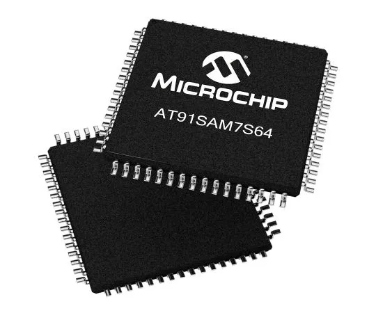 63-7014-51 Microchip, 32bit ARM7TDMI Microcontroller, 55MHz, 64 kB Flash, 64-Pin LQFP AT91SAM7S64C-AU