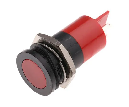 63-6587-44 RS PRO Red Indicator, 12 V, 22mm Mounting Hole Size, Solder Tab Termination 211-471