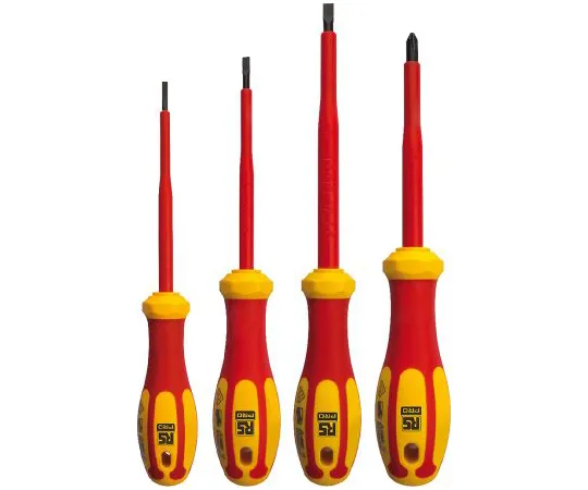 63-6979-15 RS Pro VDE Phillips, Slotted Screwdriver Set 4 Piece 125-3092
