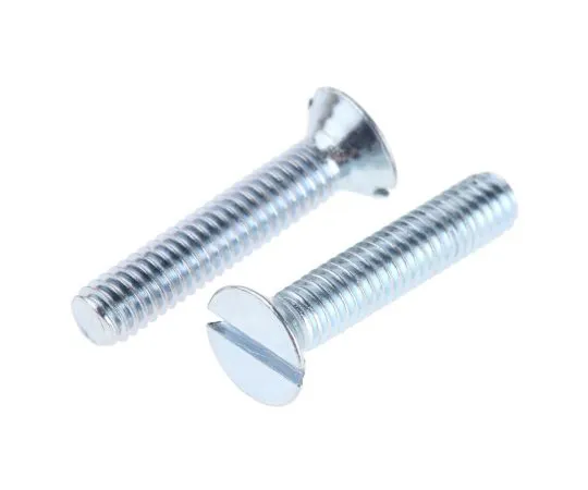 63-6702-03 RS PRO, M4 Countersunk Head, 20mm Steel Slot Bright Zinc Plated 553-891