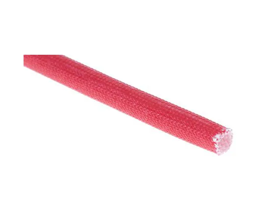 63-6631-35 RS PRO Braided Acrylic Fibreglass Red Cable Sleeve, 4mm Diameter, 5m Length 398-846