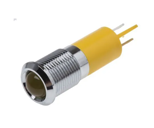 63-6584-01 RS PRO Yellow Indicator, 24 V ac/dc, 14mm Mounting Hole Size, Tab Termination, IP67 207-163