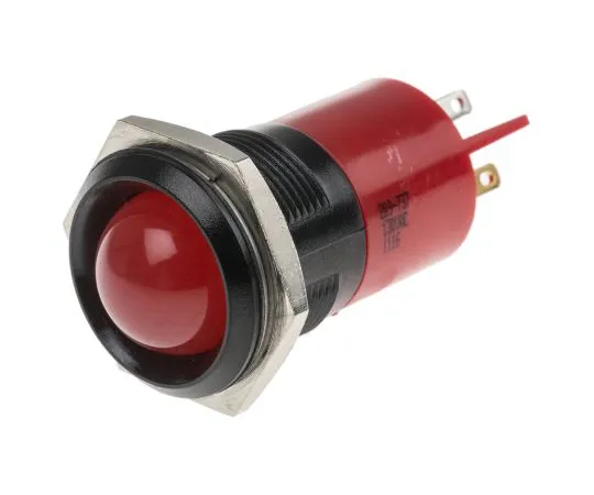 63-6586-06 RS PRO Red Indicator, 130 V ac, 22mm Mounting Hole Size, Tab Termination, IP67 209-737