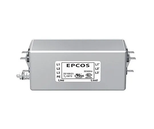 63-6947-84 EMC Filter 3-Phase 10 A Chassis Mount 3.1 mA 1 Stage 12.9 mΩ UL 1283 B84143A0010A166