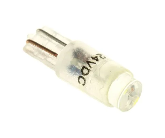 63-6585-76 LED Reflector Bulb, Wedge, White, Single Chip, 5.75mm dia., 24V ac/dc 209-377