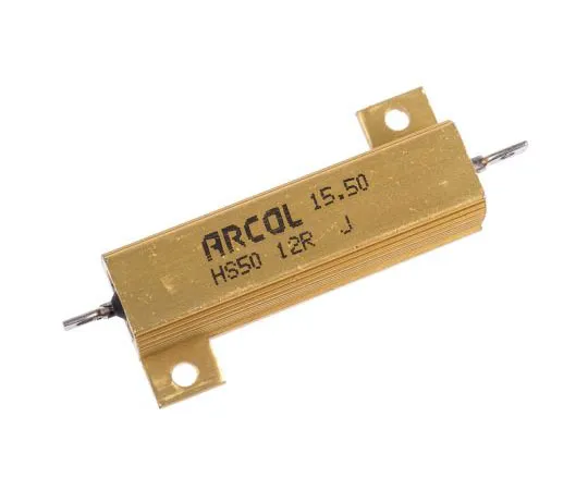 63-7349-56 Arcol HS50 Series Aluminium Ho***d Axial Wire Wound Panel Mount Resistor, 12Ω ±5% 50W HS50 12R J
