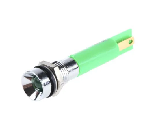 63-6587-78 RS PRO Green Indicator, 24 V ac/dc, 8mm Mounting Hole Size, Solder Tab Termination, IP67 212-008