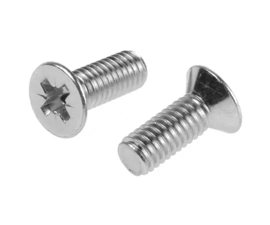 63-6701-85 RS PRO, M6 Countersunk Head, 16mm Steel Pozidriv Bright Zinc Plated 553-510