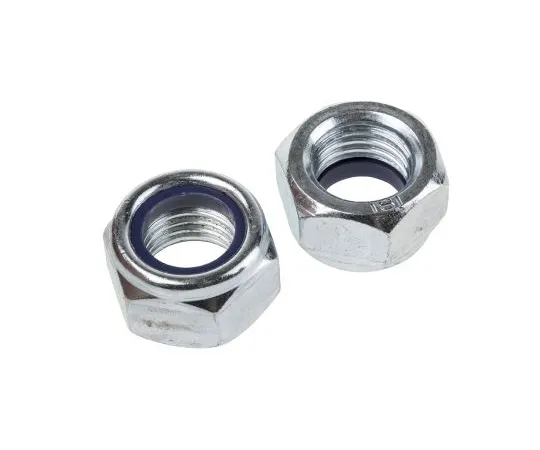 63-6833-25 RS PRO, M8, Zinc Plated Steel Nylon Insert Lock Nut 122-4373